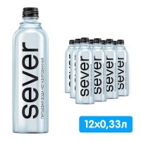 Вода Sever 0.33 литра, без газа, стекло, 12 шт. в уп.