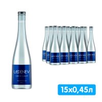 Вода Ledenev 0.45 литра, без газа, стекло, 15 шт. в уп.