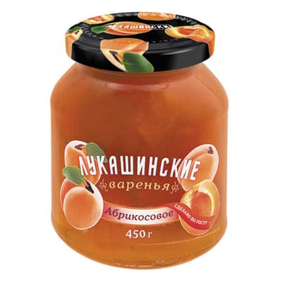 Варенье Лукашинские абрикосовое 450 гр