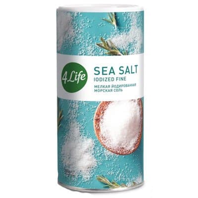 Морская соль 4 LIFE мелкая в солонке 500г
