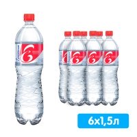 Вода Елисеевская артезианская 1.5 литра, без газа, пэт, 6 шт. в уп.