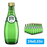 Вода Perrier / Перье 0.33 литра, газ, стекло, 24 шт. в уп.