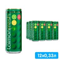 Напиток Laimon Fresh Sleek 0.33 литра, среднегазированный, ж/б, 12 шт. в уп.