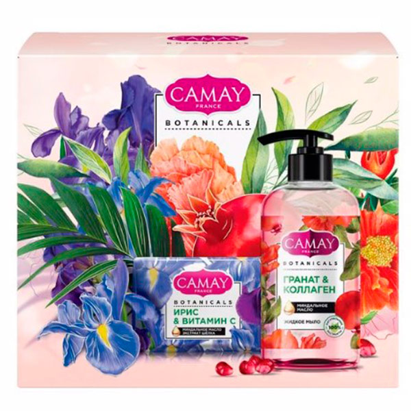 

Подарочный набор Camay BOTANIСALS Жидкое мыло и Туалетное мыло