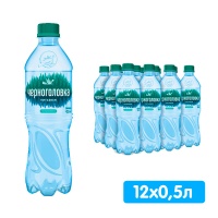 Вода Черноголовка питьевая 0.5 литра, газ, пэт, 12 шт. в уп.
