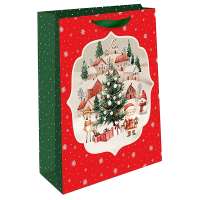 Подарочный пакет Арт и Дизайн Premium с окошком в ассортименте 26x36х11 см