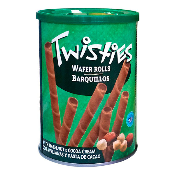 Вафли Twisties с кремом из лесного ореха и какао 400 гр