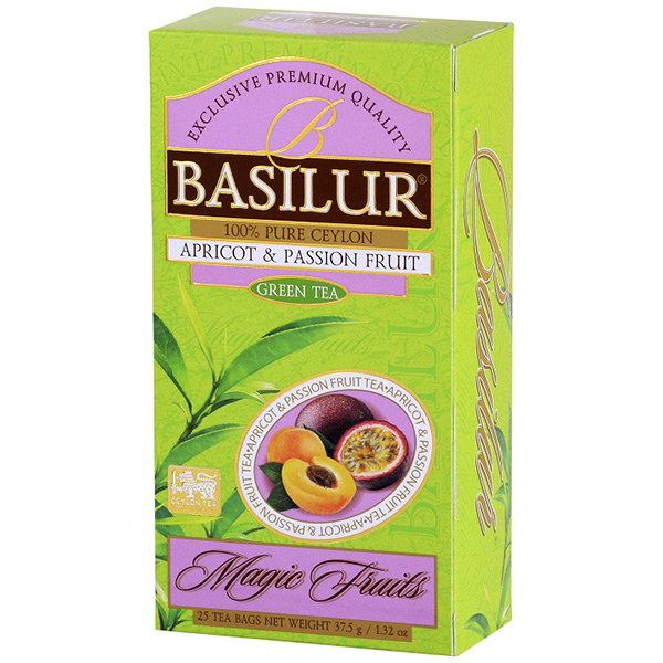 Чай зеленый Basilur Волшебные фрукты, абрикос и маракуйя, 25 пак