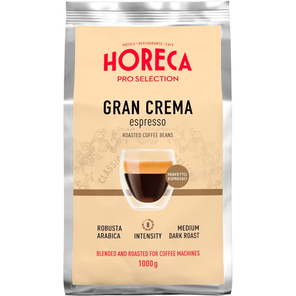 

Кофе Horeca Espresso Gran Crema жареный зерновой 1 кг
