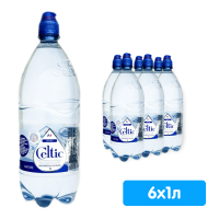 Вода Celtic Спорт 1 литр, без газа, пэт, 6 шт. в уп.
