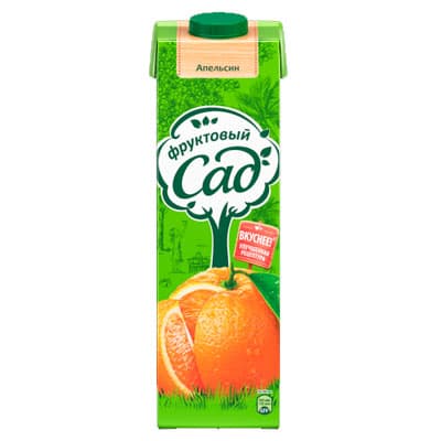 Сок Фруктовый сад апельсин 0.95 литра, 12 шт. в уп.