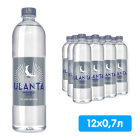 Вода природная Уланта / Ulanta 0.7 литра, без газа, пэт, 12 шт. в уп.