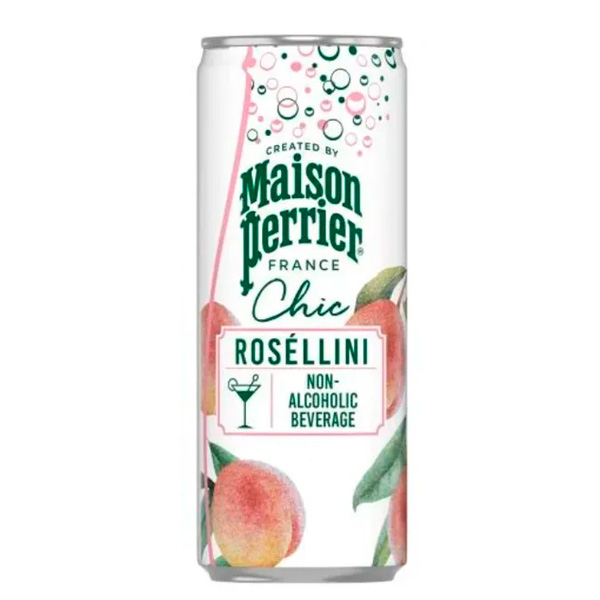 Напиток Maison Perrier Chic Rosellini Персик 0.25 литра, газ, ж/б, 24 шт. в уп.