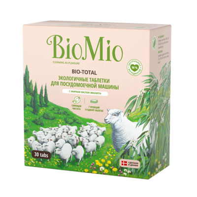 Средство для посудомоечных машин Bio Mio с эвкалиптом 30 таблеток