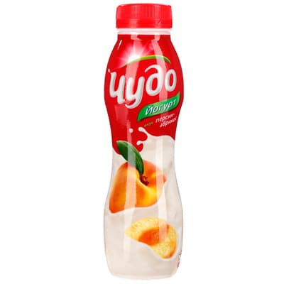 Йогурт питьевой Чудо персик-абрикос 2.4% БЗМЖ 270 гр