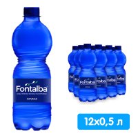 Вода минеральная Fontalba Naturale / Фонтальба 0.5 литра, без газа, пэт, 12 шт. в уп.