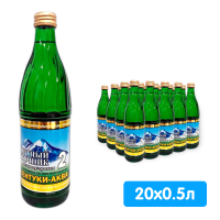 Вода Курортный Источник Бештаугорская №2 0.5 литра, газ, стекло, 20 шт. в уп.