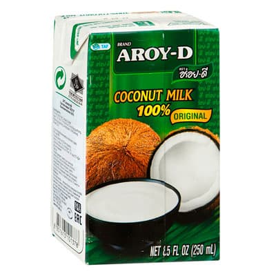 Молоко Aroy-D кокосовое 60% 0,25 литра, 36 шт. в уп.