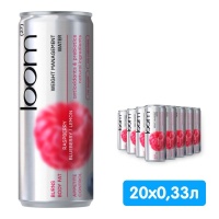 Напиток Loom малина-черника-лимон 0.33 литра, газ, ж/б, 20 шт. в уп.