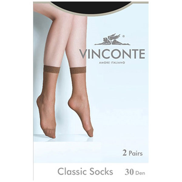 Носки капроновые Vinconte Classic Socks 30 Den 2 пары черные