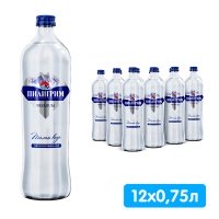Вода Пилигрим Premium 0,75 литра, без газа, стекло, 12 шт. в уп.