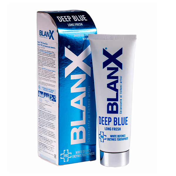 Зубная паста отбеливающая Blanx Pro Deep Blue Экстремальная свежесть 75 мл
