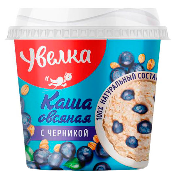 

Каша Увелка быстрого приготовления овсяная с черникой 40 гр