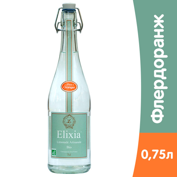 Напиток Elixia Bio à la Fleur d' Oranger флердоранж 0.75 литра, газ, стекло, 6 шт. в уп.