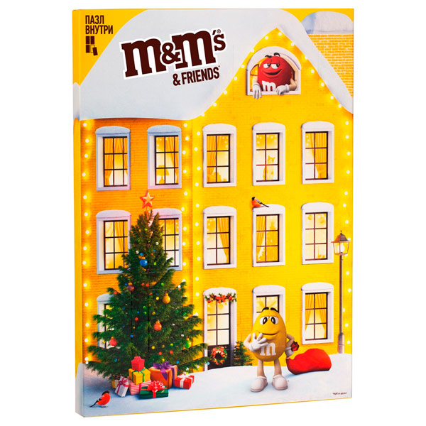 Подарочный набор конфет M&M's and Friends Новогодний пазл 250 гр