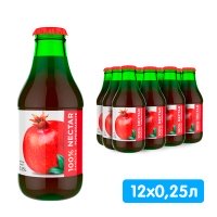 Сок Баринофф гранатовый с сахаром 0.25 литра, 12 шт. в уп.