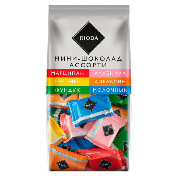 Шоколад Rioba мини порционный ассорти 800 гр