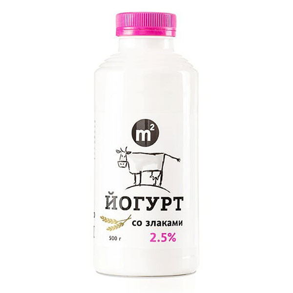 Йогурт питьевой Злаки Ферма М2 2,5% БЗМЖ 500 мл