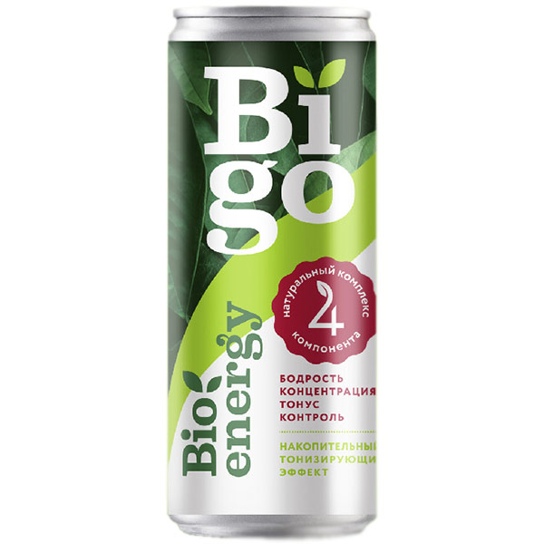 Энергетический напиток BIGO 0.33 литра, ж/б, 12 шт. в уп.