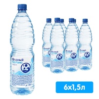 Вода Водный баланс 1.5 литра, без газа, пэт, 6 шт. в уп.