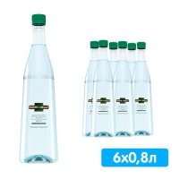 Вода RusseQuelle 0.8 литра, без газа, пэт, 6 шт. в уп.