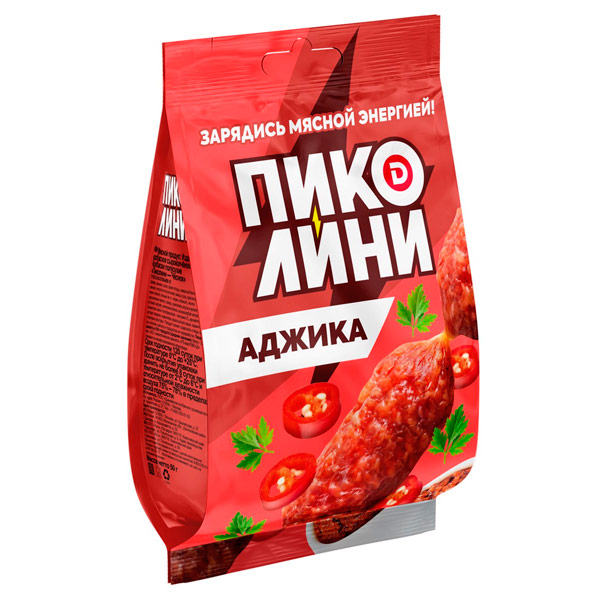 Колбаски Дымов Пикколини Аджика сырокопченые 50 гр