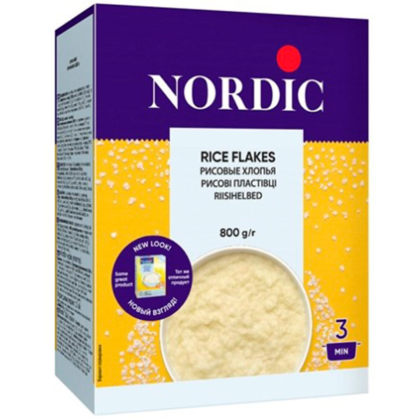 Хлопья Nordic рисовые 800 гр
