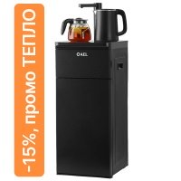 Кулер с чайным столиком Тиабар AEL LK-AEL-53a черный (шкафчик 3 литра)