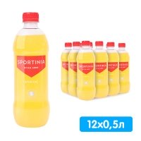 Напиток Sportinia ВСАА 6000 Ананас 0.5 литра, без газа, пэт, 12 шт. в уп.