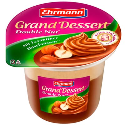 Пудинг Ehrmann Grand Dessert Двойной орех 4,9% БЗМЖ 200 гр