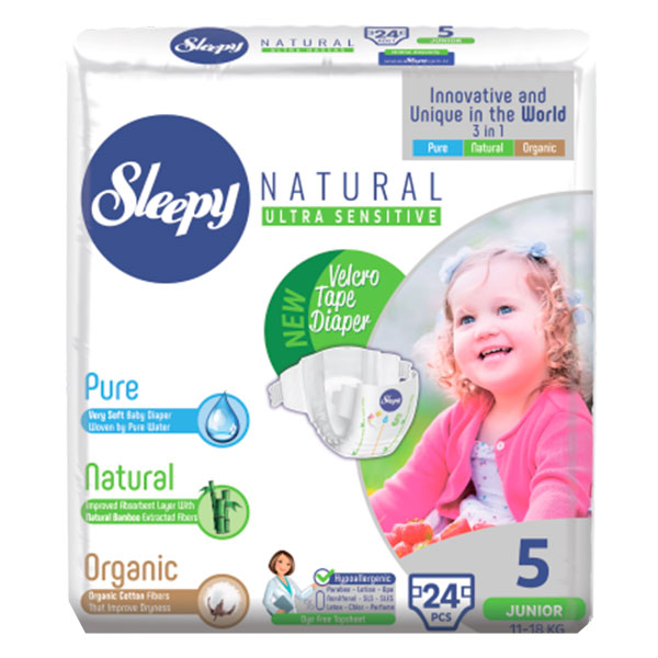 

Подгузники Sleepy Natural Junior 11-18кг 24шт