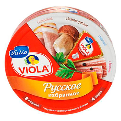 Сыр Valio Виола в треугольничках 4 вкуса ассорти 50% БЗМЖ 130 гр