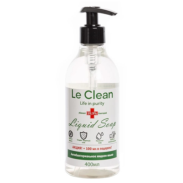 Жидкое мыло Le Clean Liquid Soap антибактериальное 400 мл