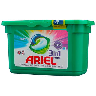 

Гель-капсулы для стирки Ariel Color 12 шт