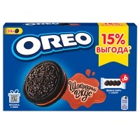 Печенье Oreo с какао и начинкой со вкусом шоколада 228 гр