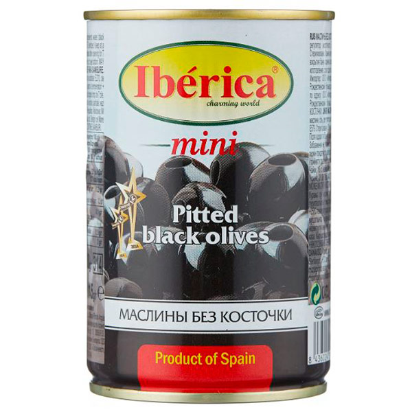 Маслины Iberica Мини без косточки ж/б 300 гр