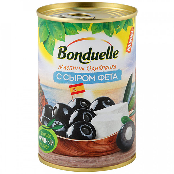 Маслины Bonduelle с сыром фета 300 гр