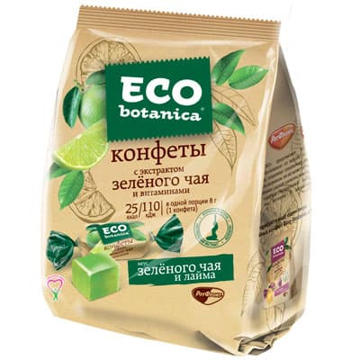 Конфеты желейные Eco Botanica с экстрактом зеленого чая 200 гр