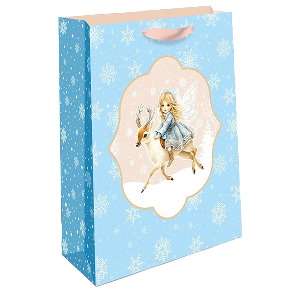 Подарочный пакет Арт и Дизайн Premium с окошком в ассортименте 26x36х11 см