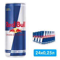 Энергетический напиток Red Bull / Ред Булл 0.25 литра, ж/б, 24 шт. в уп.